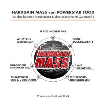 HARDGAIN MASS 2.0 - Weight Gainer Shake - 3600 g